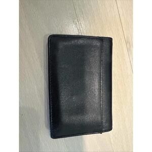 Black Leather Business Card Holder 4.5”x3”